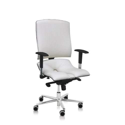 Ergonomická židle Ásana Steel Standard Ekokůže Creme 